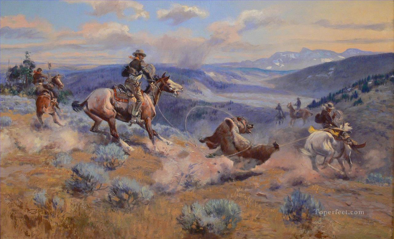 Russell Loops and Swift Horses are Surer than Lead 1916 west America Oil Paintings